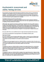 Pyschometric Assessment Flyer